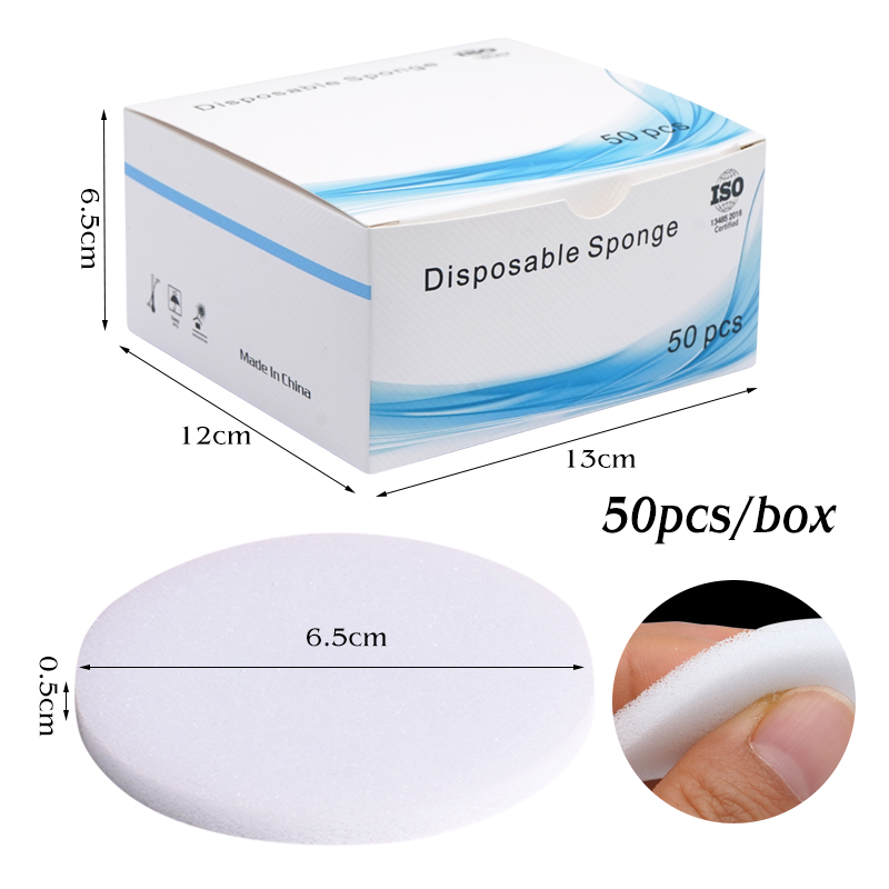 Eco Sponge - 歯根管洗浄用テーブル交換用スポンジ50個入り、口腔洗浄用具、使い捨てスポンジパッド、歯科医療用消耗品