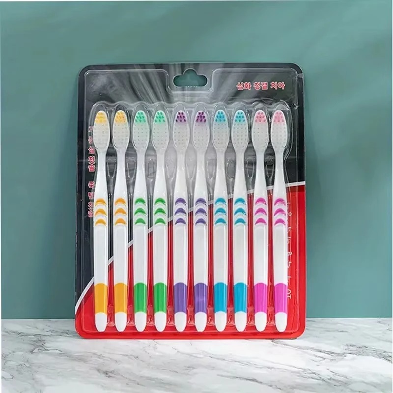 Bamboo Toothbrush - 10 個竹炭超ソフトナノ歯ブラシ大人用フルヘッド口腔ケア歯クリーニングツール