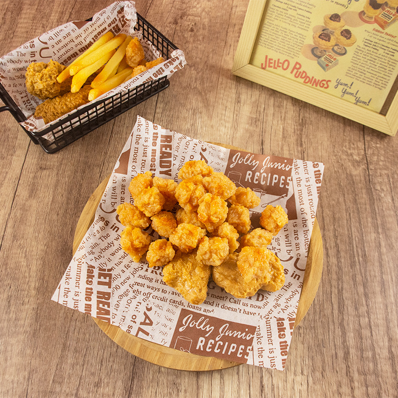 Beeswax Wrap - 100 個耐油ワックスペーパー食品包装紙パン揚げ物サンドイッチバーガーフライ包装紙ベーキングツール