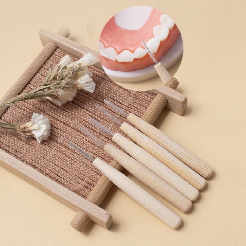 Bamboo Toothbrush - 2 個竹歯間ブラッシングギャップブラッシングクリーニング歯のギャップ口腔ケア美しい歯とデンタルケア