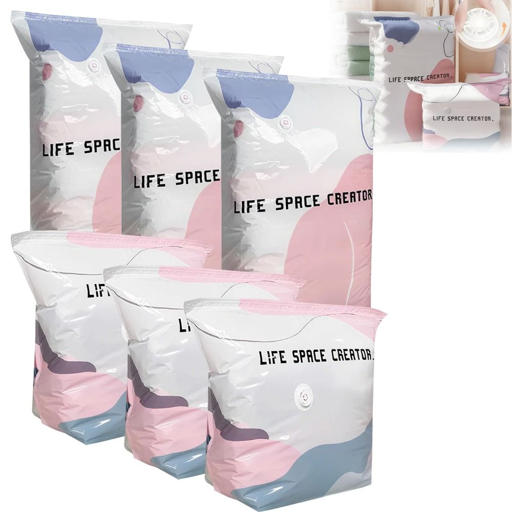 Reusable Bag - プレス＆シール真空収納バッグ 省スペースキューブ圧縮収納圧縮バッグ 再利用可能な圧縮デザイン