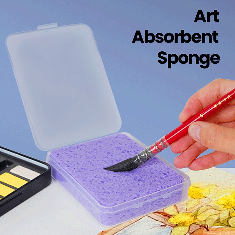 Eco Sponge - 箱入り水彩顔料絵画クリーニングスポンジ吸水絵画スポンジ水彩絵画スポンジツールアートサプライ