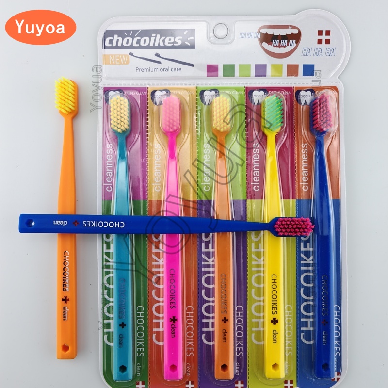 Bamboo Toothbrush - 50 個超ソフト歯ブラシ色男性女性大人家庭用歯ブラシ矯正歯ブラシ口腔衛生敏感な歯茎