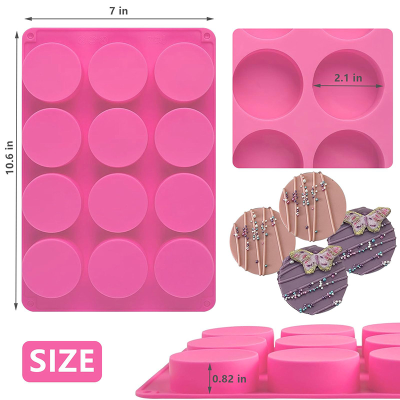 丸型シリコンモールド 12個取り シリンダー型 チョコレート - Eco Soap のレビューと価格