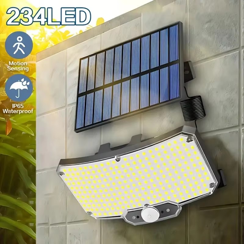 234LED ソーラー屋外ライト モーションセンサー 超高輝 - Solar Garden Light のレビューと価格