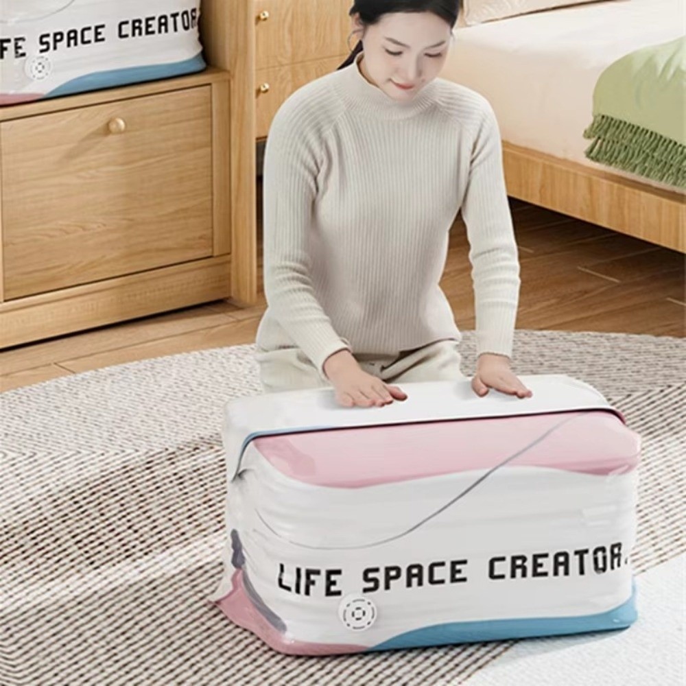プレス＆シール真空収納バッグ 省スペースキューブ圧縮収納圧縮 - Reusable Bag のレビューと価格