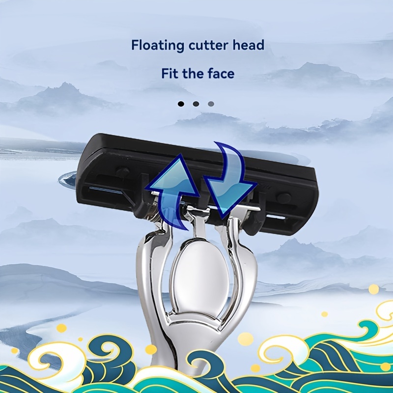 メタルハンドル手動プロフェッショナルフェイスケア髭剃り3層刃 - Safety Razor Handle のレビューと価格