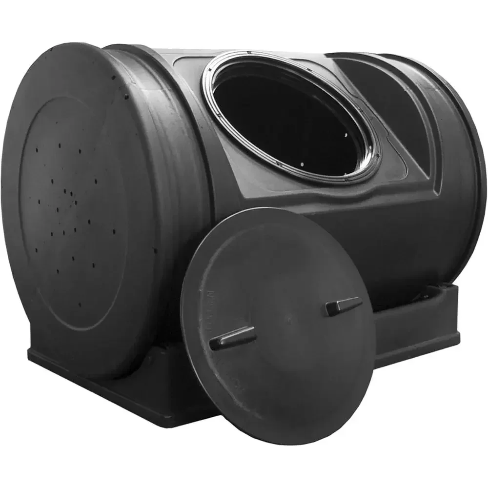 取っ手付きの屋外用コンポストボックス、黒色 - Compost Bin のレビューと価格
