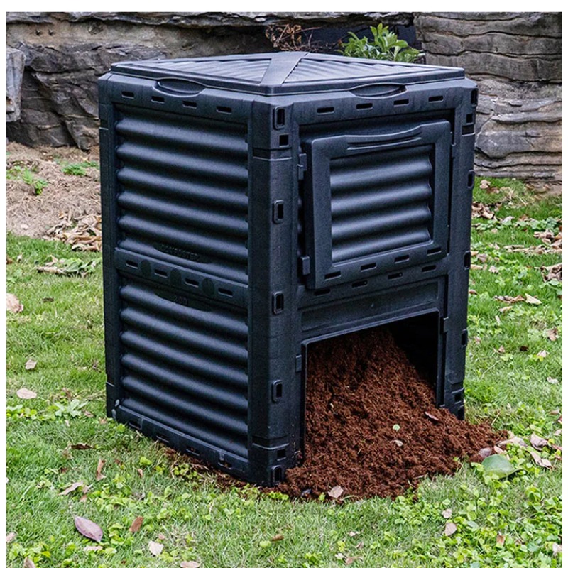 庭用堆肥容器 屋外堆肥ボックス キッチンゴミ・落ち葉用 有機 - Compost Bin のレビューと価格