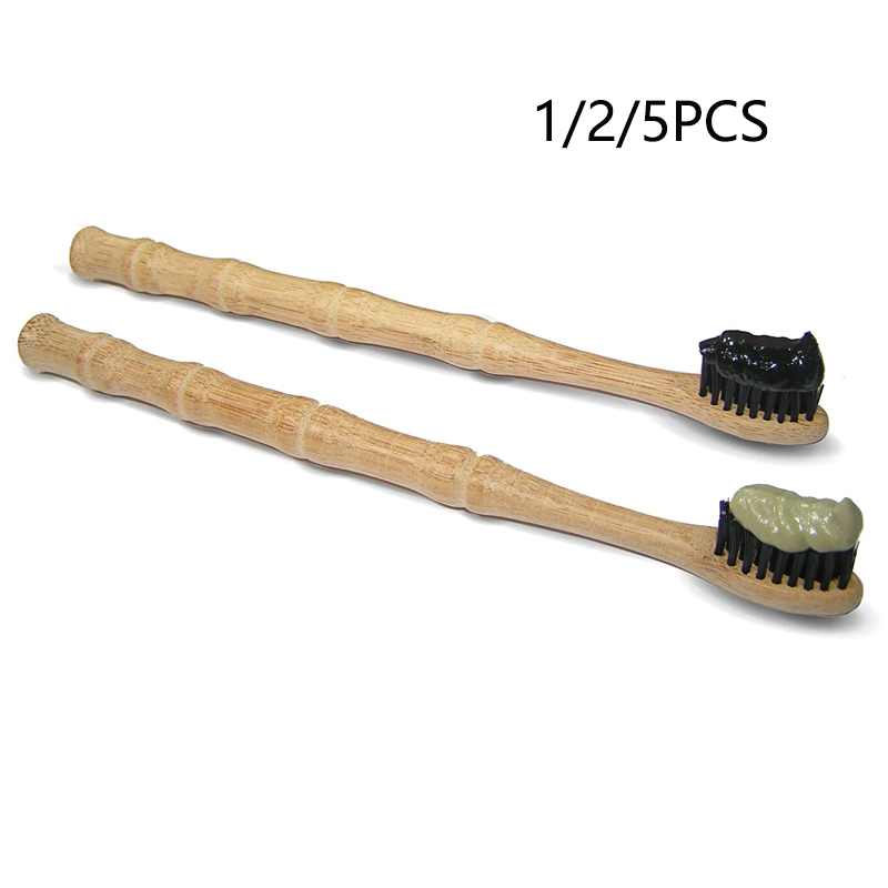 1/2/5個天然の生分解性竹歯ブラシ: 環境にやさしいbpa - Bamboo Toothbrush のレビューと価格