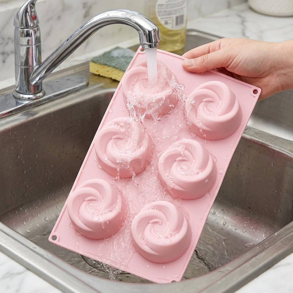 食品グレード6個取りローズフラワーシリコンモールドBPAフリ - Eco Soap のレビューと価格