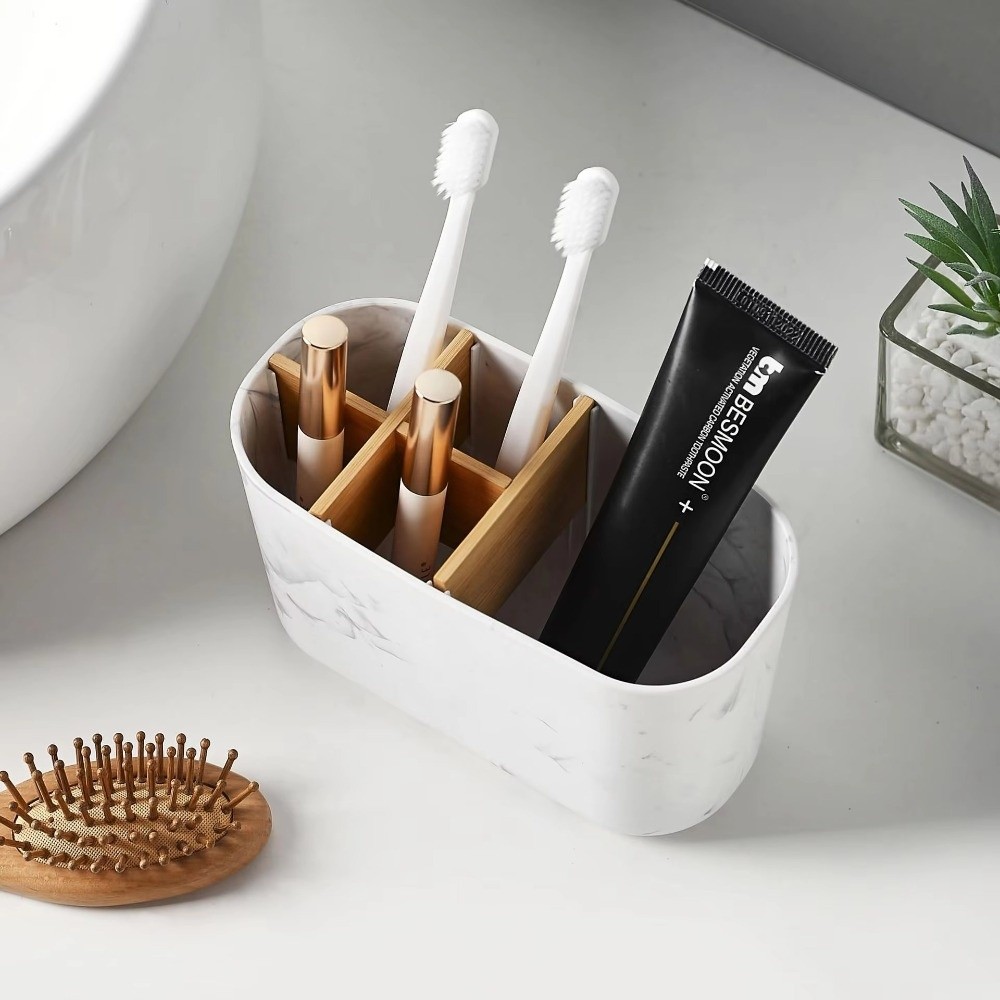 多スロット歯ブラシホルダー プラスチック歯磨き粉収納 竹製歯 - Bamboo Toothbrush のレビューと価格