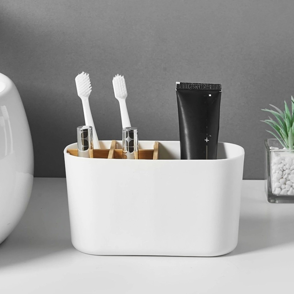 多スロット歯ブラシホルダー プラスチック歯磨き粉収納 竹製歯 - Bamboo Toothbrush のレビューと価格