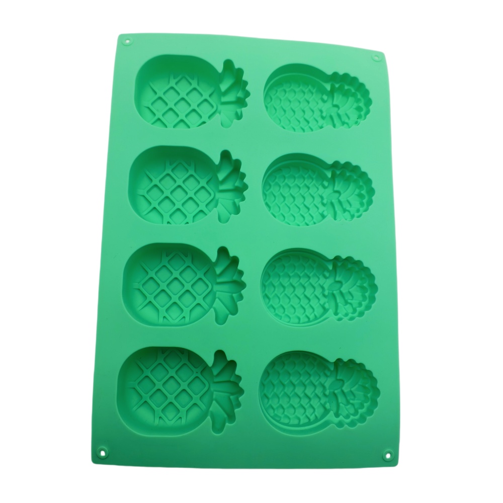 パイナップル型シリコンケーキ型 8穴 食品グレードシリコン  - Eco Soap のレビューと価格