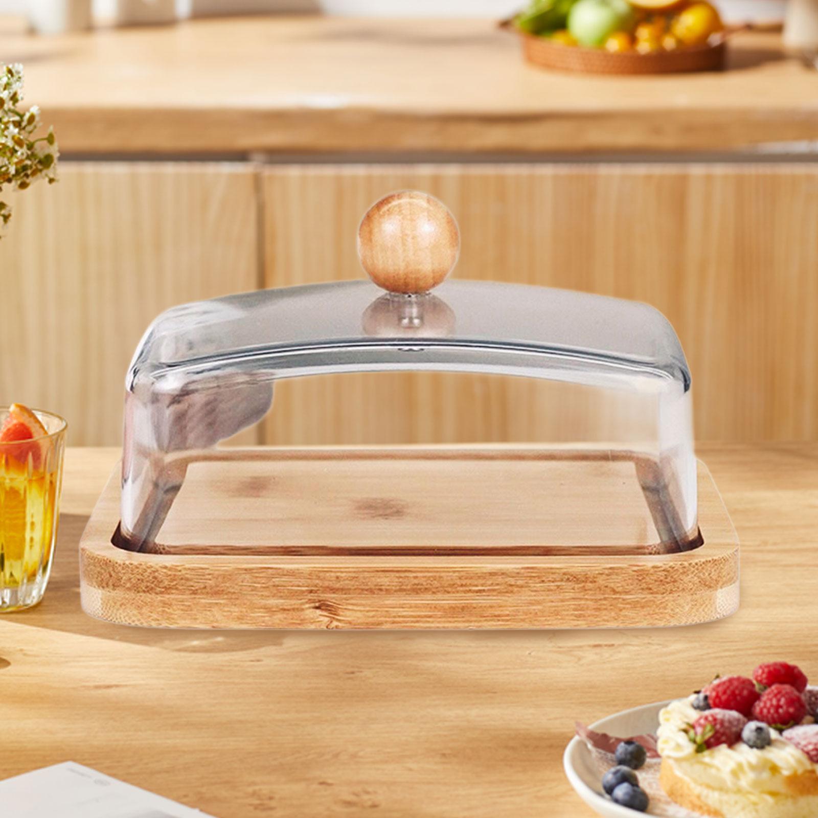 カバー付き竹バターディッシュビュッフェ冷蔵庫用多機能バターキ - Bamboo Cutlery のレビューと価格