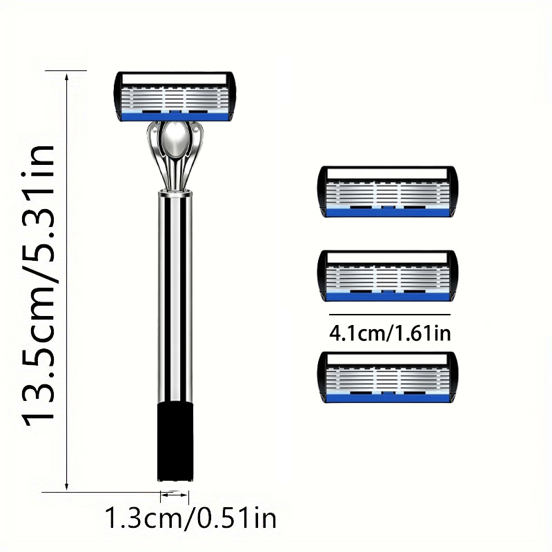 2つのハンドル、30枚の刃、6層安全シェーバーセット、ステン - Safety Razor Handle のレビューと価格