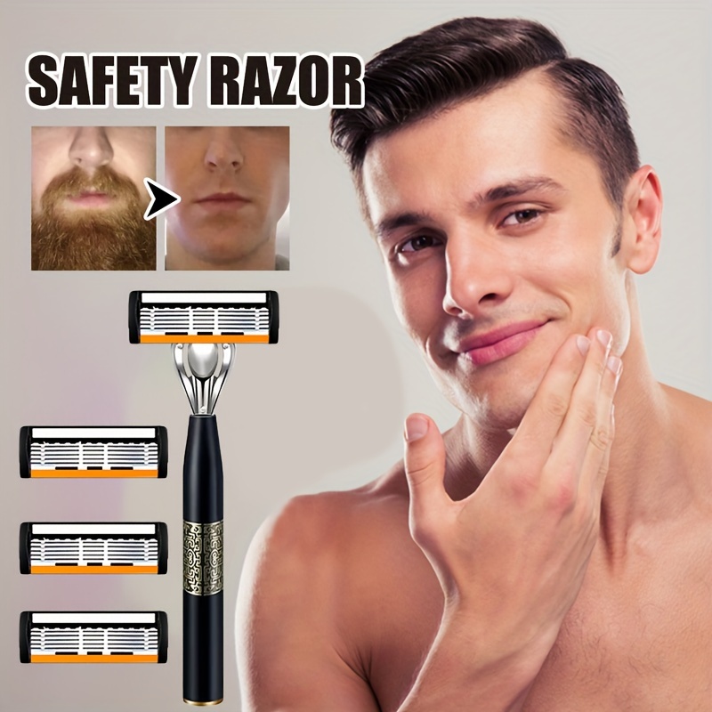 カミソリクラシック 6 層安全カミソリメンズシェービング & - Safety Razor Handle のレビューと価格