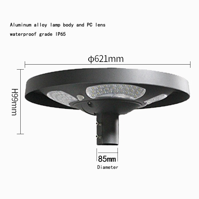 防水IP65 UFOソーラーLEDガーデン街路灯30W屋外駐 - Solar Garden Light のレビューと価格