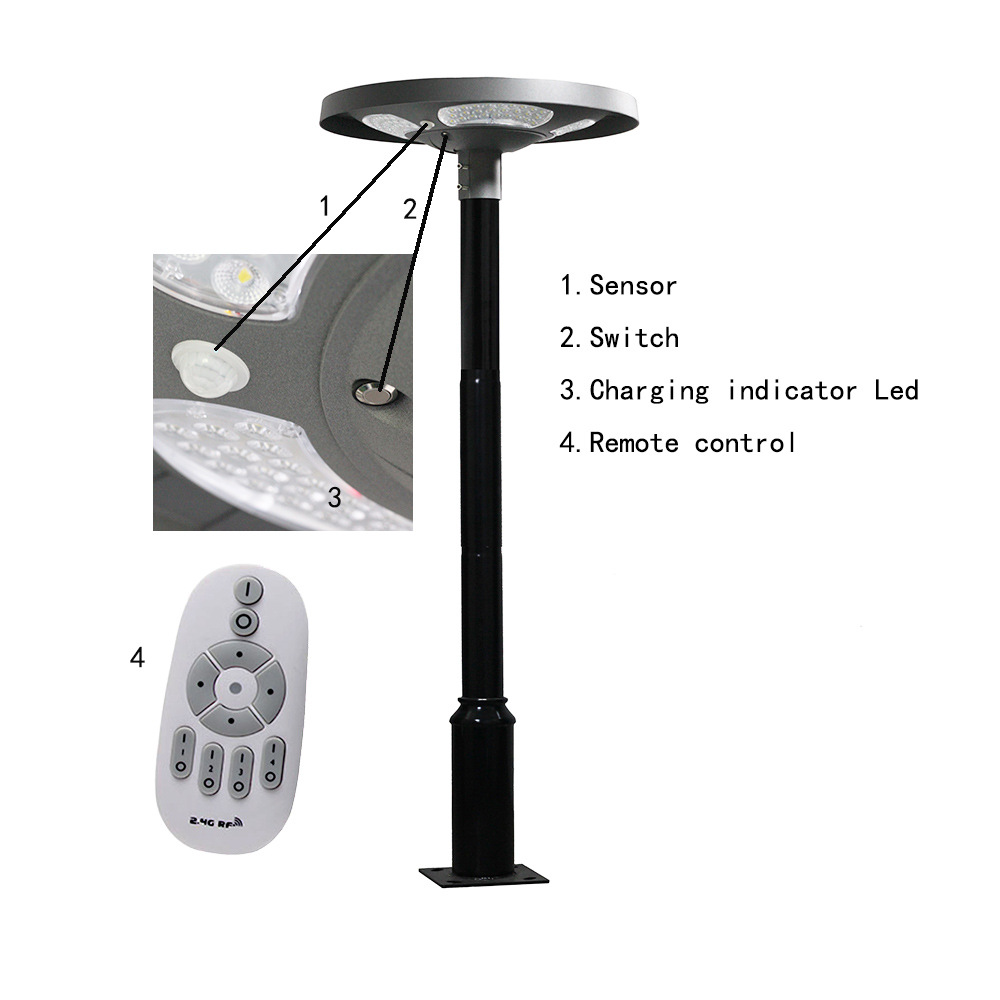 防水IP65 UFOソーラーLEDガーデン街路灯30W屋外駐 - Solar Garden Light のレビューと価格