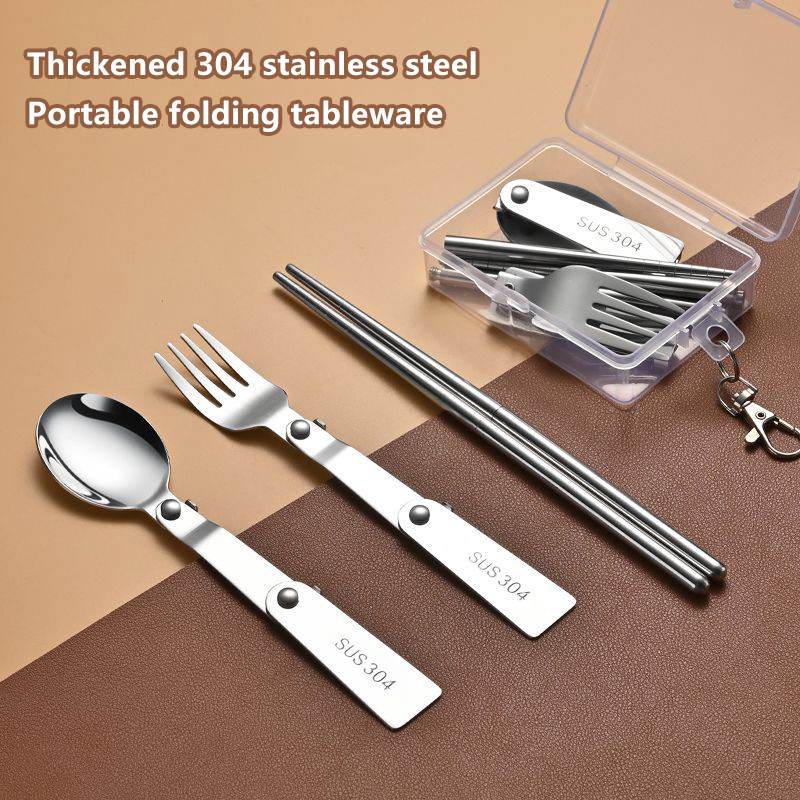 1PC/3PCS ステンレス鋼ポータブルアウトドアカトラリー - Bamboo Cutlery のレビューと価格