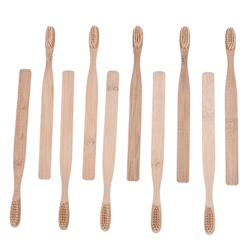 10 個/口腔天然竹繊維歯ブラシセット柔らかい毛炭歯エコ竹歯 - Bamboo Toothbrush のレビューと価格