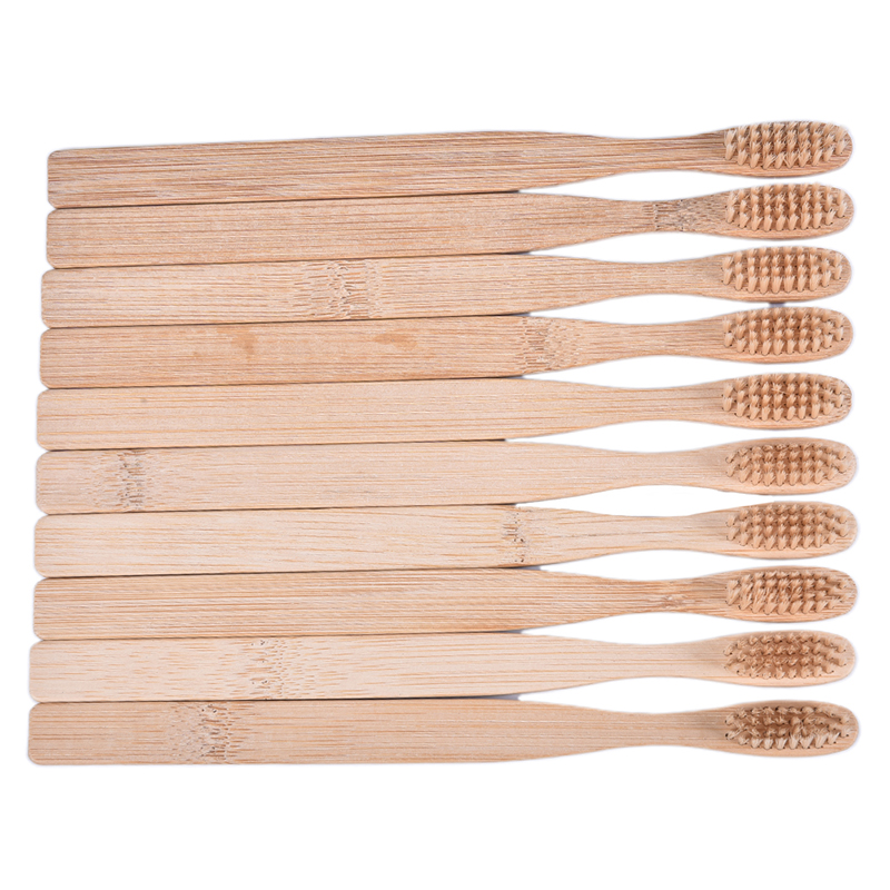 10 個/口腔天然竹繊維歯ブラシセット柔らかい毛炭歯エコ竹歯 - Bamboo Toothbrush のレビューと価格