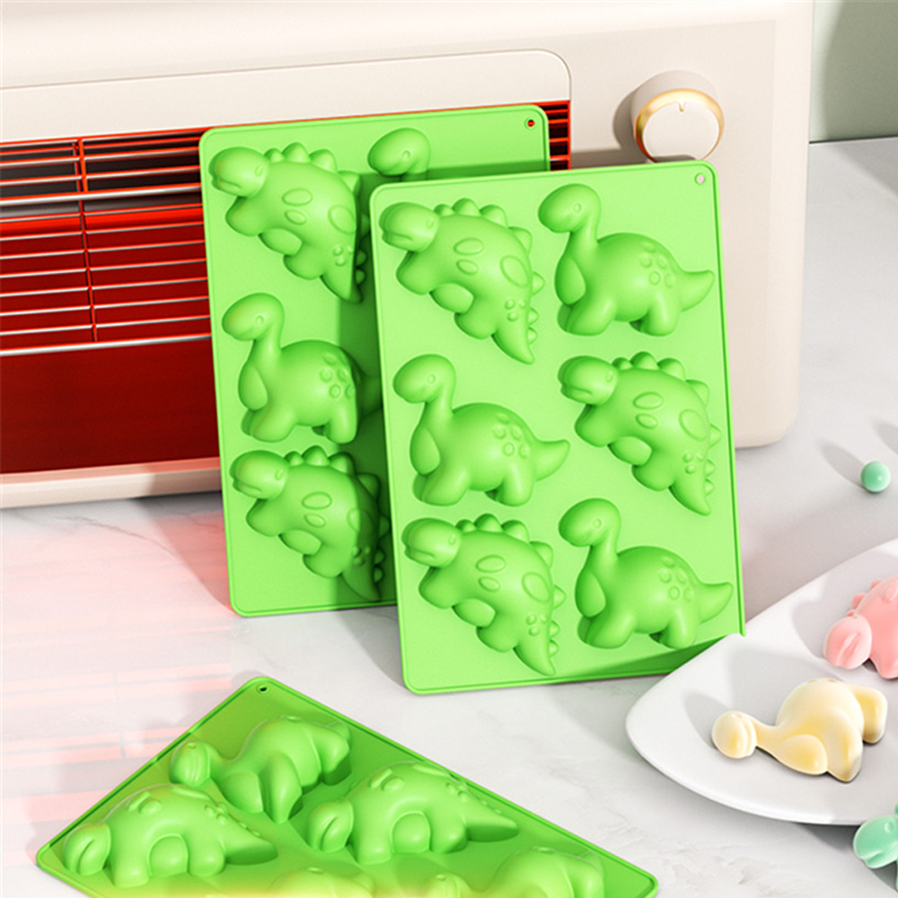 恐竜シリコーンケーキ型チョコレートグミ型トレイ 6 グリッド - Eco Soap のレビューと価格
